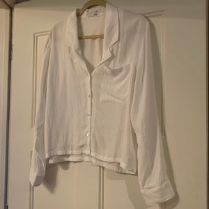 Aritzia white button up blouse